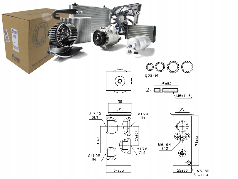 фото №1, Nissens 999293 клапан расширительный, кондиционер