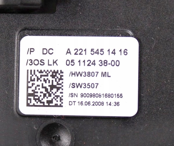 фото №14, Датчик kąta повороту mercedes w221 a2215451416