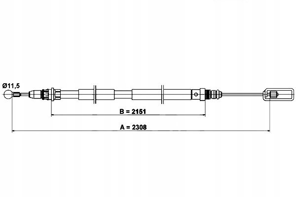 фото №1, Ate трос тормоза ручного citroen c8 peugeot 807