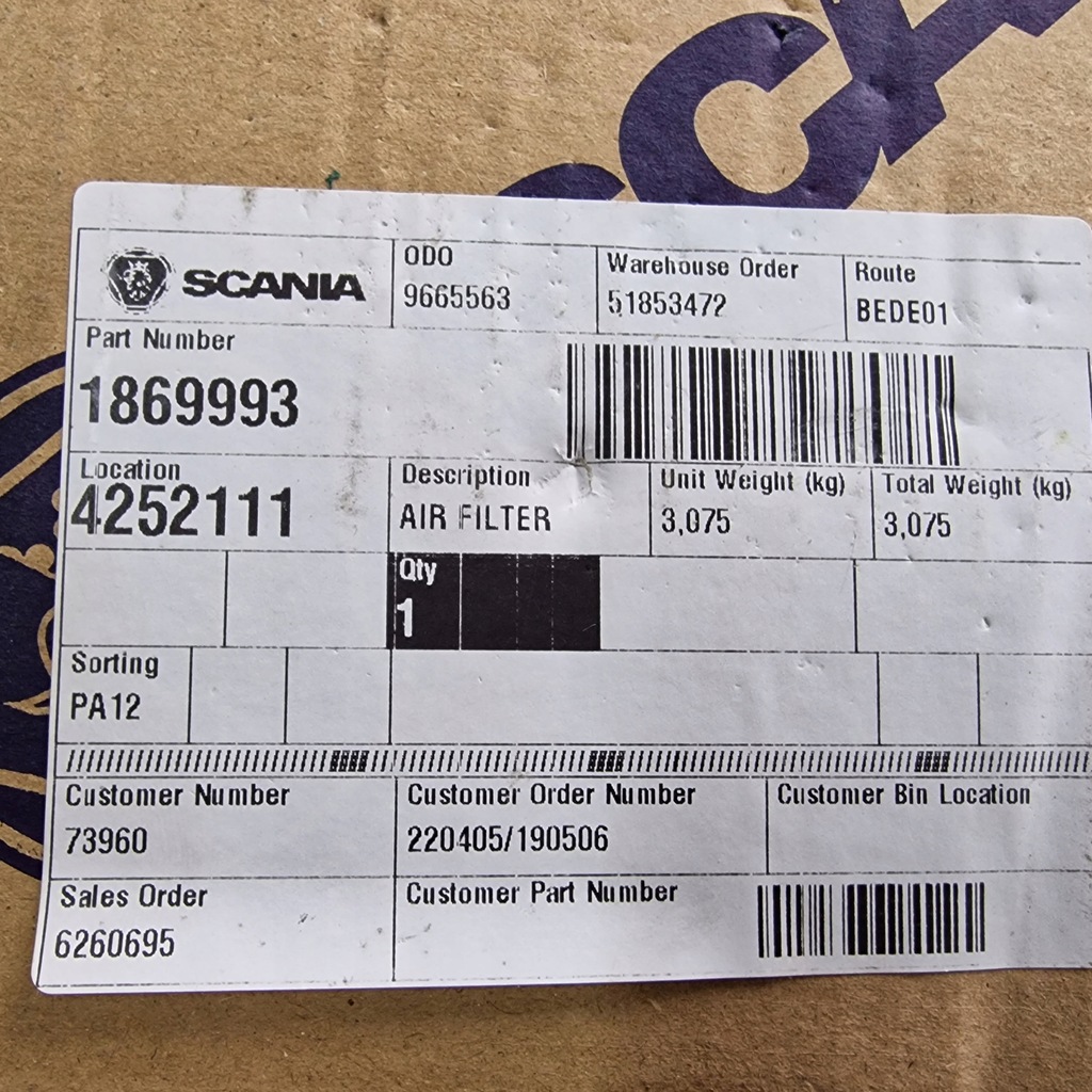 фото №8, Scania фільтр повітря c31014 1869993