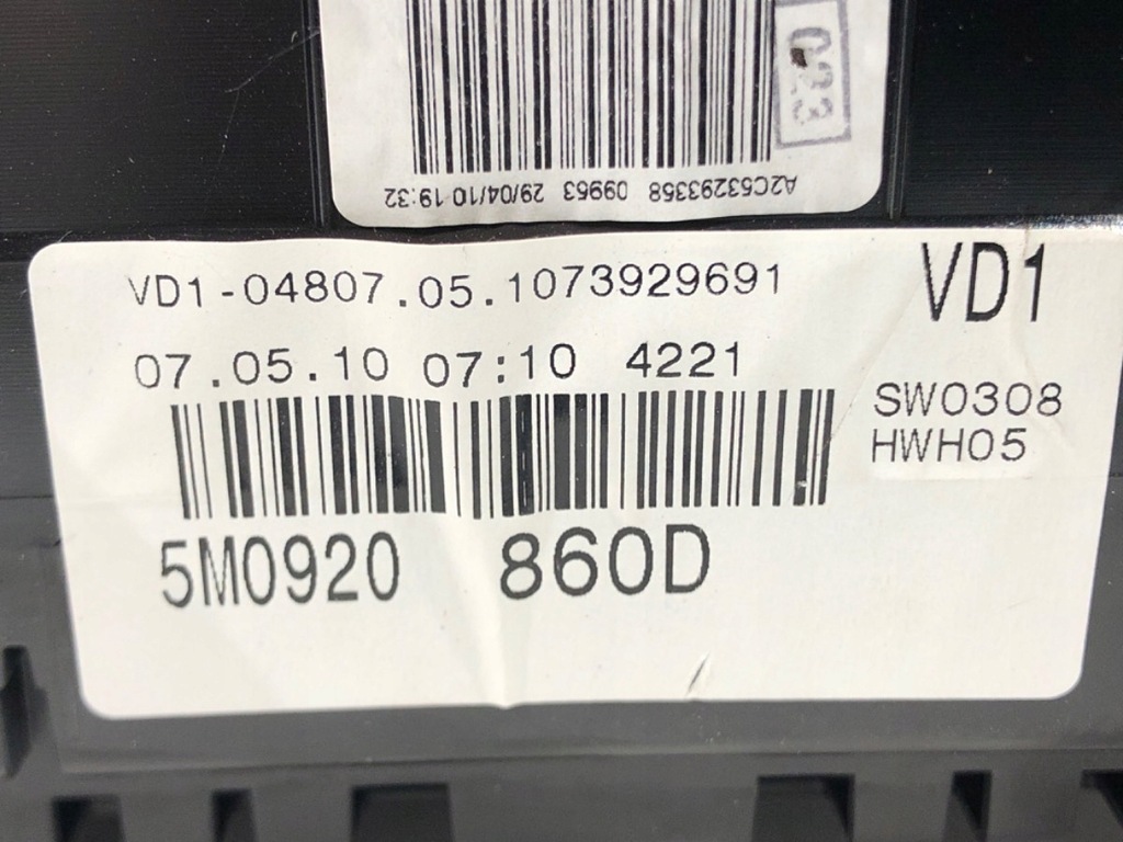 фото №5, Счетчик vw golf vi 5m0920860d 1.2 105km 08-14