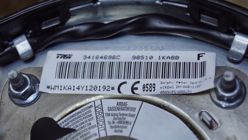 фото №12, Подушка подушка безопасности водителя nissan juke f15 985101ka8b