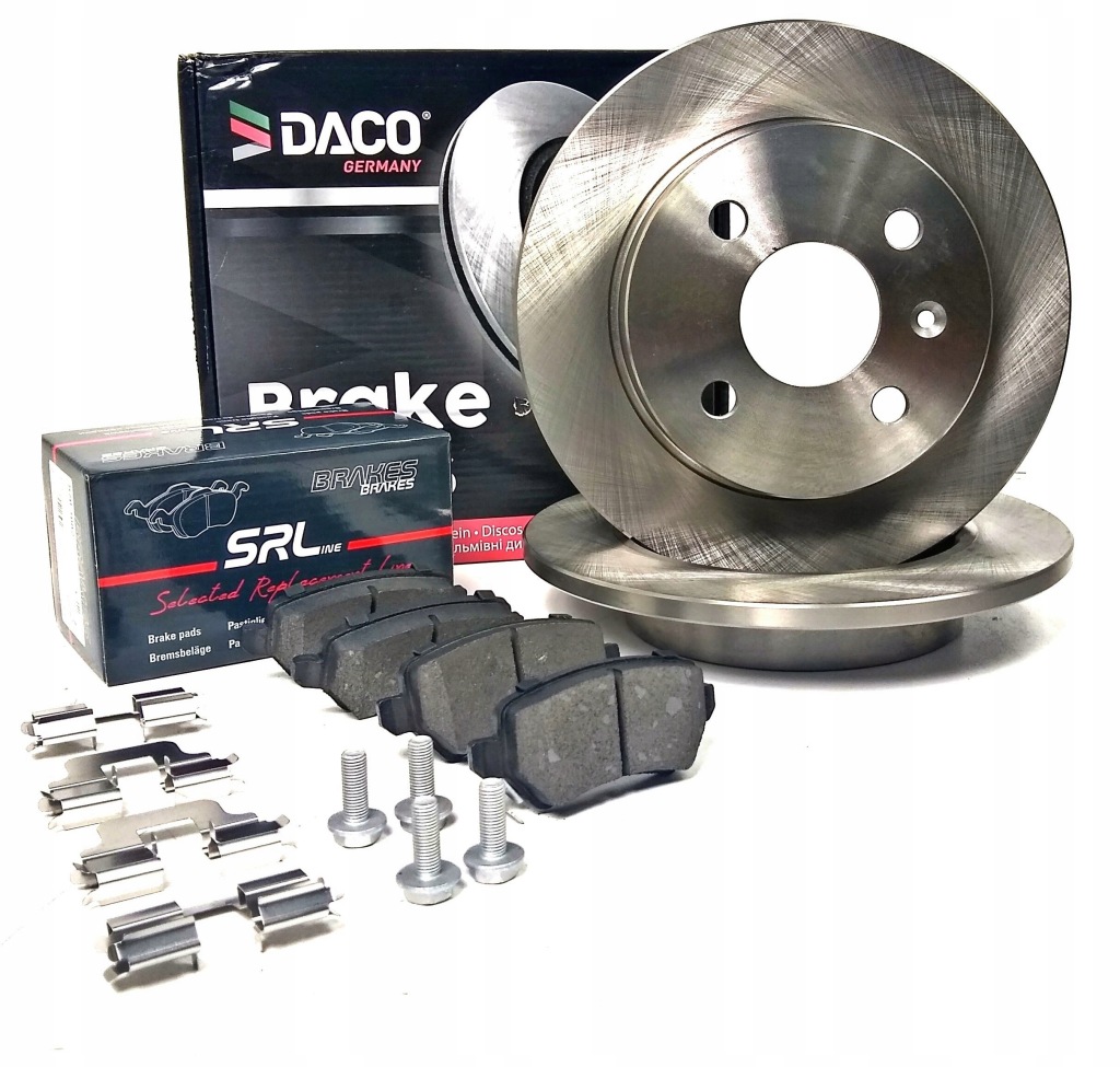 фото №1, Гальмівні диски + гальмівні колодки задня 4 болти opel combo c 264mm