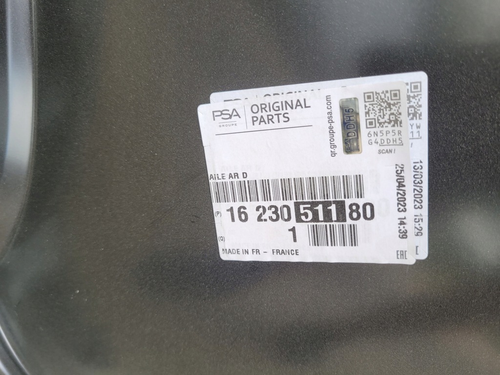 фото №6, Крыло правый задняя peugeot 308 t9 ii