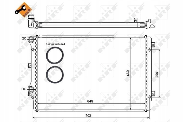 фото №13, Радіатор wody nrf 53816 радіатор, система охолодження двигуна
