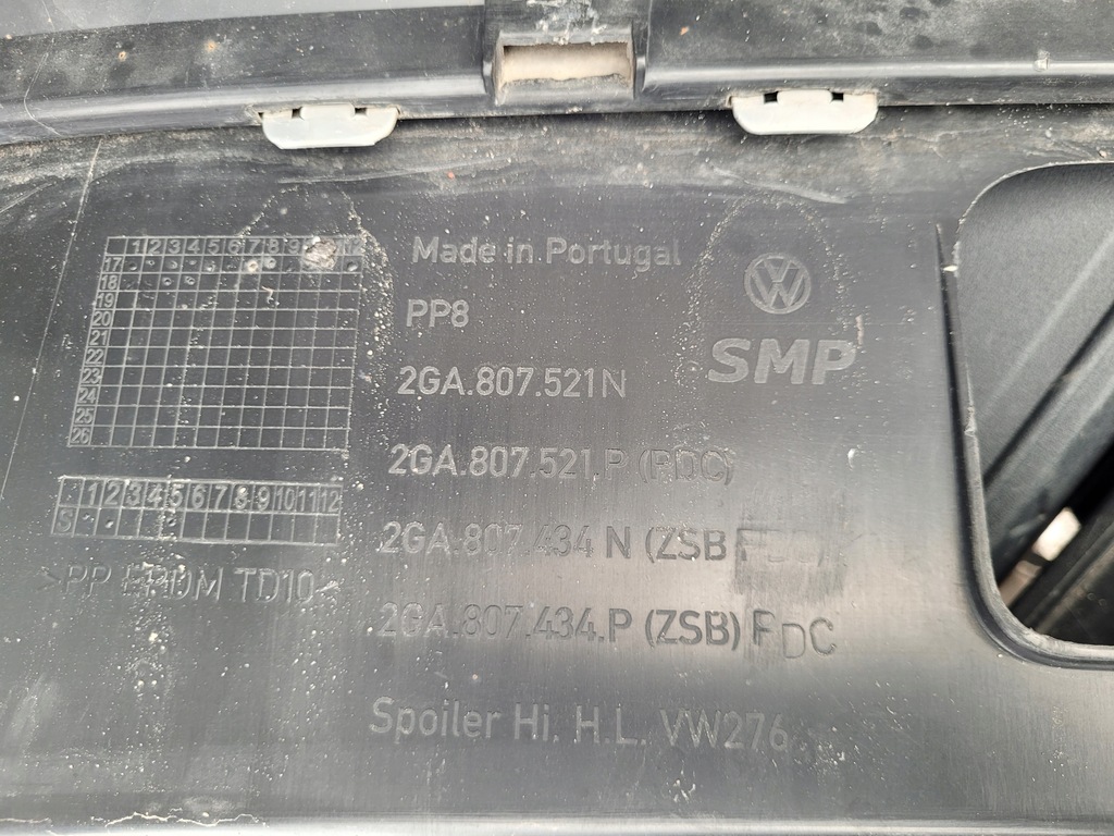 фото №13, Vw t-roc | бампер диффузор спойлер задняя задний 2ga807421a | 1305