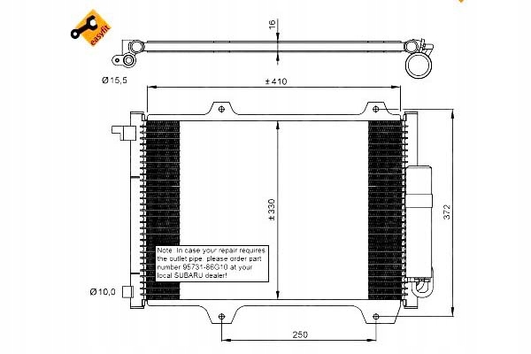 фото №1, Nrf конденсатор кондиціонера subaru justy ii 1.3 gx