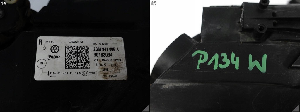 фото №12, Vw t-cross 2gm 18-22 лампа обычная / противотуманная фара h7 правая перед europa