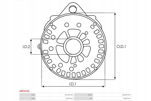 фото №3, Кронштейн, фланец приводной генератора as-pl abr4016