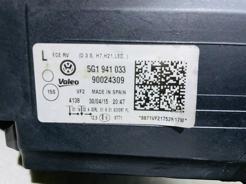 фото №16, Vw golf 7 5g0 bi ксенон led лампа правая левая перед 2012-2016 rok