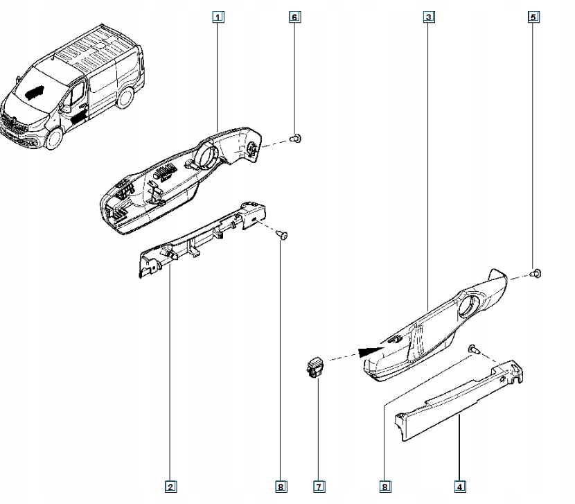 фото №8, Вимикач підігрів сидіння trafic 3 8200107504
