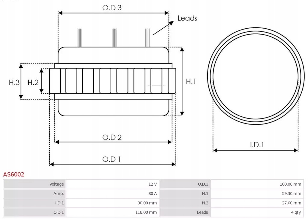 фото №4, Stator, генератор as-pl as6002