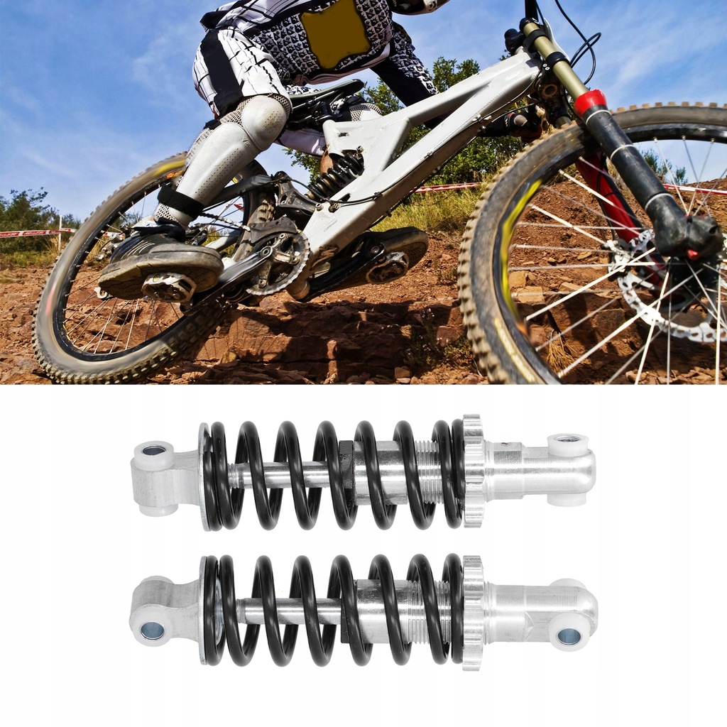 фото №12, 2 szt. амортизатор подвеска 150mm чёрный амортизатор do велосипедов górskich