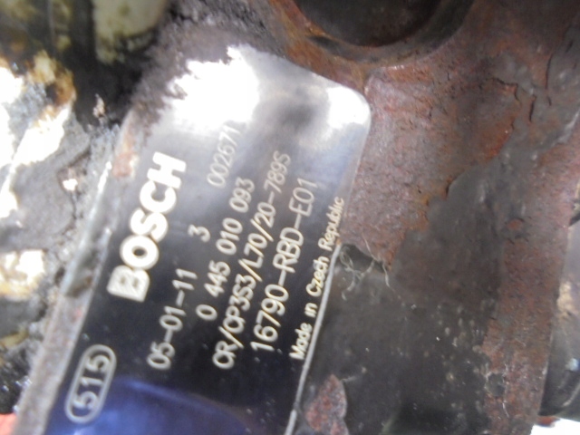 фото №8, Honda frv насос пального wysokiego тиску 16790-rbd-e01 2,2ictdi 0445010093