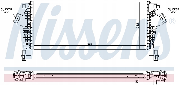 Nissens 96547 радиатор воздуха наддувочный Оригинал