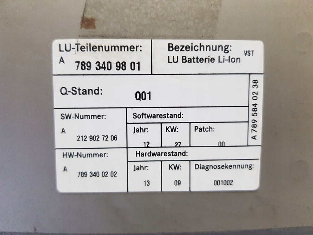 фото №6, Акумулятор hv mercedes w212 e300 hybrid гібрид a7893409801