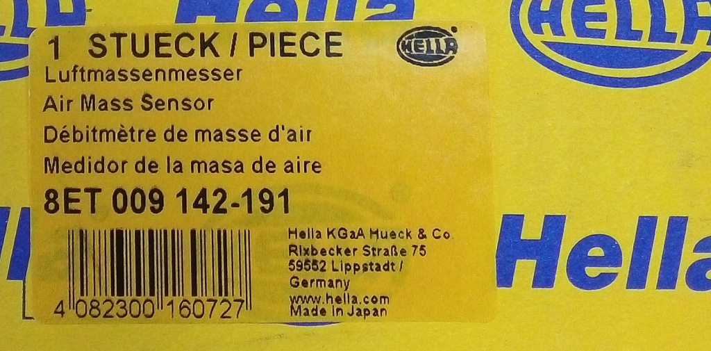 Hella расходомер 6580527 8et009142-191 ford Недорого