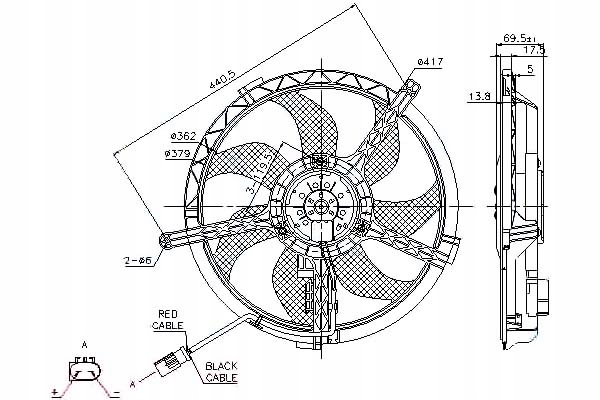 Вентилятор радіатора з корпус mini r56 r57 Ціна