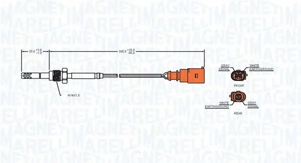 фото №1, Magneti marelli 172000083010 датчик, температура выхлопных газов