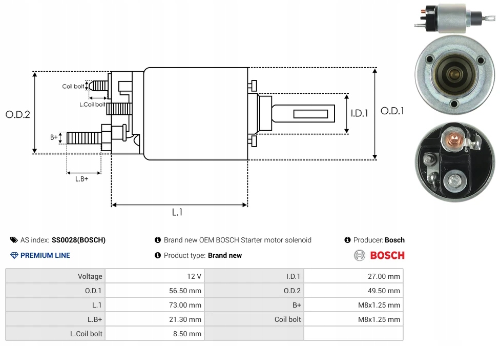 Електромагніт стартер ss0028 bosch Оригінал