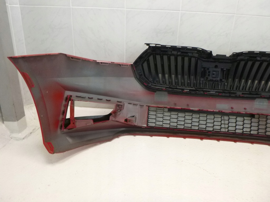 фото №10, Skoda fabia iv 4 бампер перед решітка радіатора передній радар