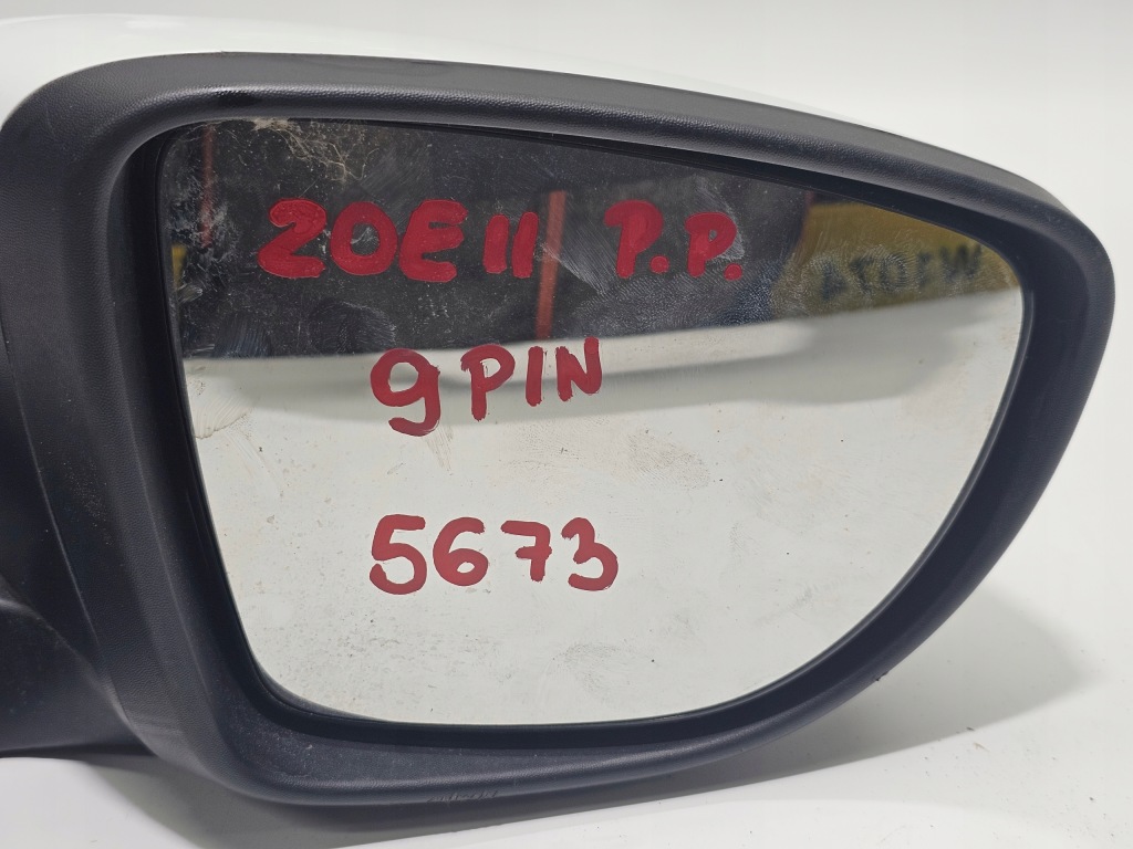фото №2, Зеркало наружное дверь правый перед 9 pin renault zoe ii lift #5673