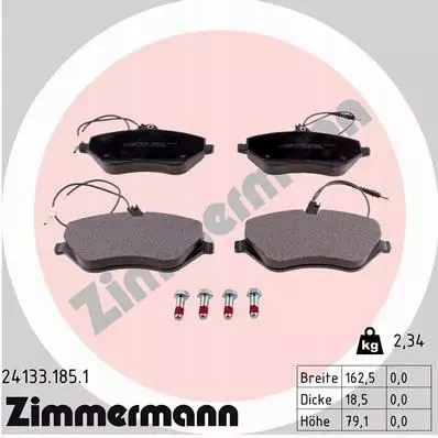 фото №3, Zimmermann тормозные диски+ тормозные колодки перед citroen c5 iii 330mm