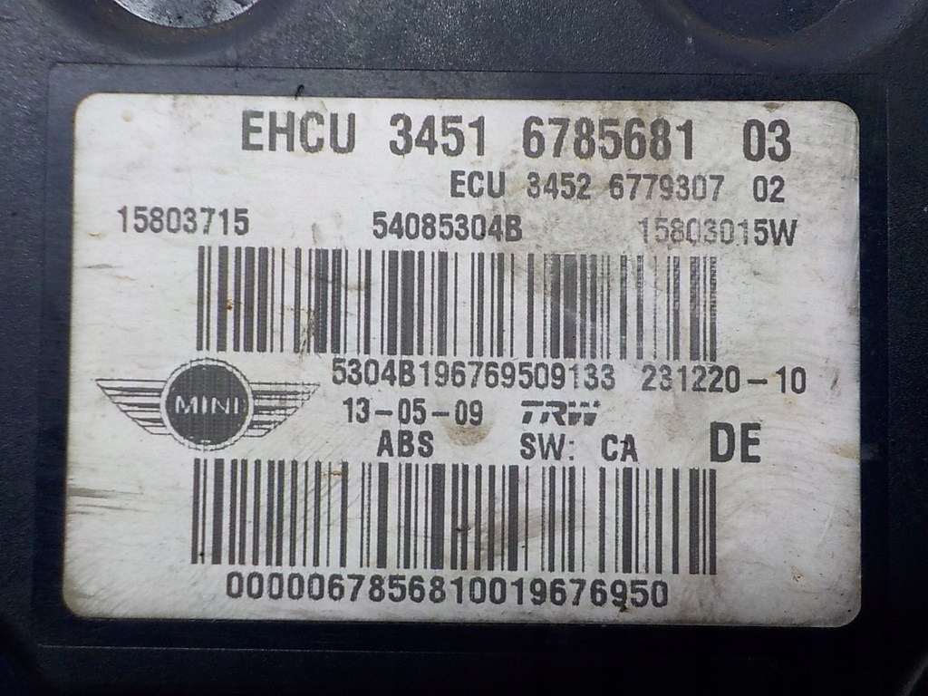 фото №8, Mini r56 насос abs 6785681 03 6779307 54085304b