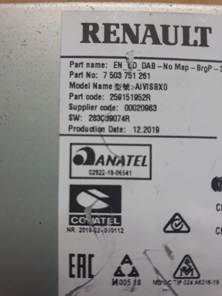 фото №2, Renault zoe lift ii радио навигация 19-23