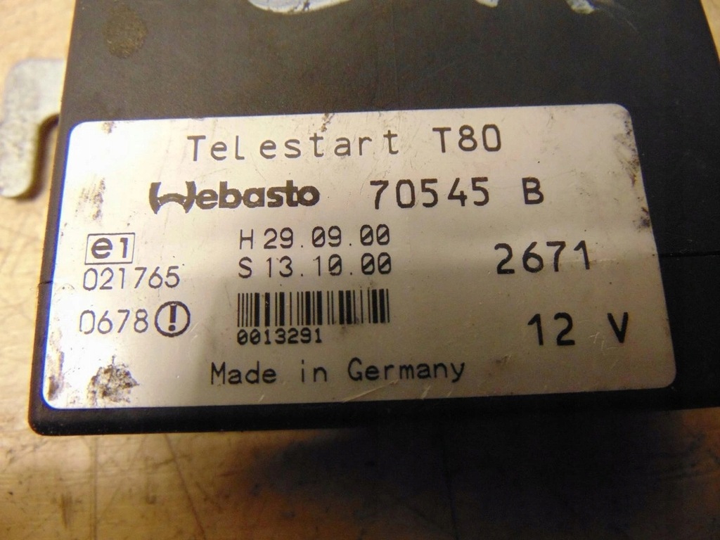 фото №3, Модуль блок управления webasto telestart t80