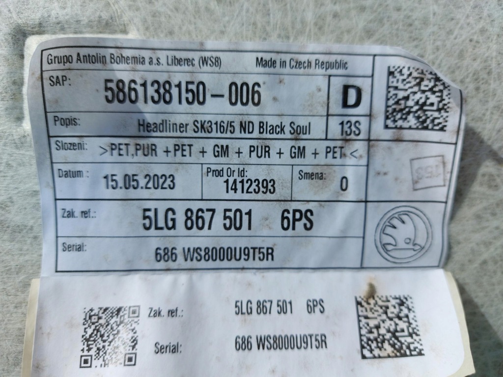 фото №8, Skoda enyaq 5la потолок