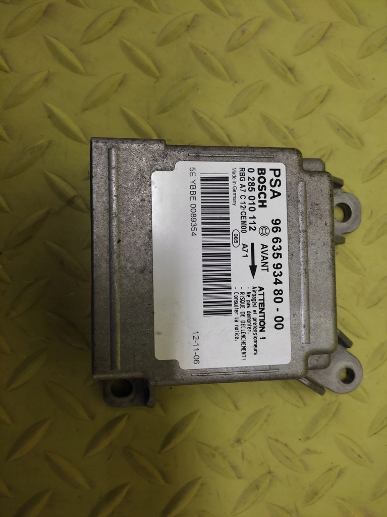 фото №1, Peugeot 207 датчик air bag 0285010112