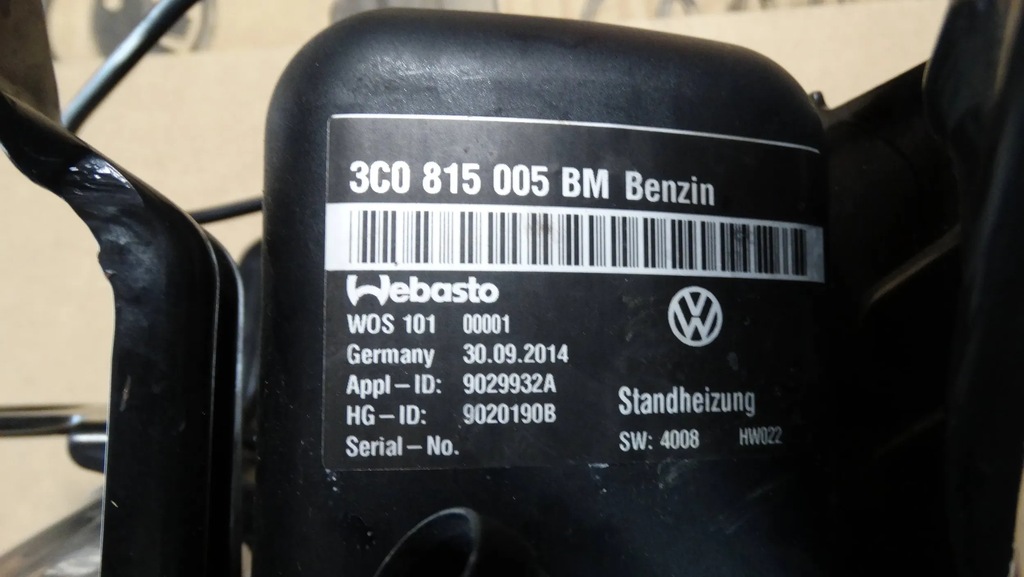 фото №8, Webasto 3c0815005bm vw passat b7 cc lift бензин