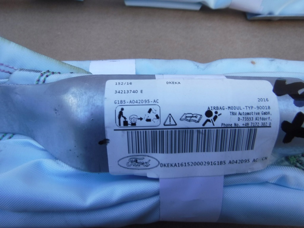 фото №8, Подушка безпеки подушка шторка безпеки ліва права ford ka plus