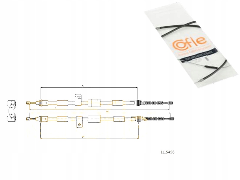 фото №1, Трос гальма ручного ford ka 1.3 i rb_