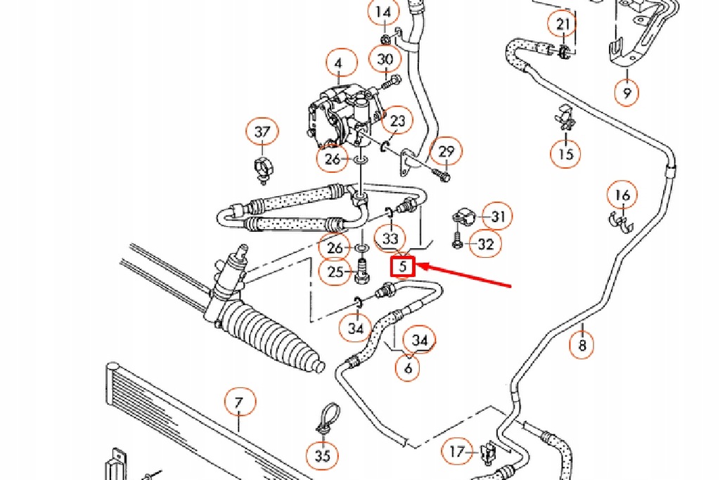 фото №8, Audi q7 4l насос лопатева do трубка розширювального редуктор кермового
