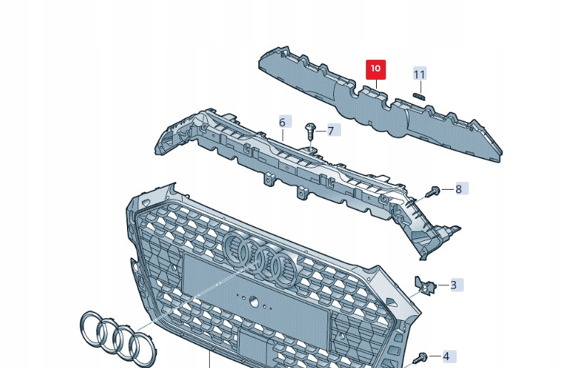 фото №1, Audi a1 sportback gb передняя часть радиатор решётка cover 82a8536439b9 original