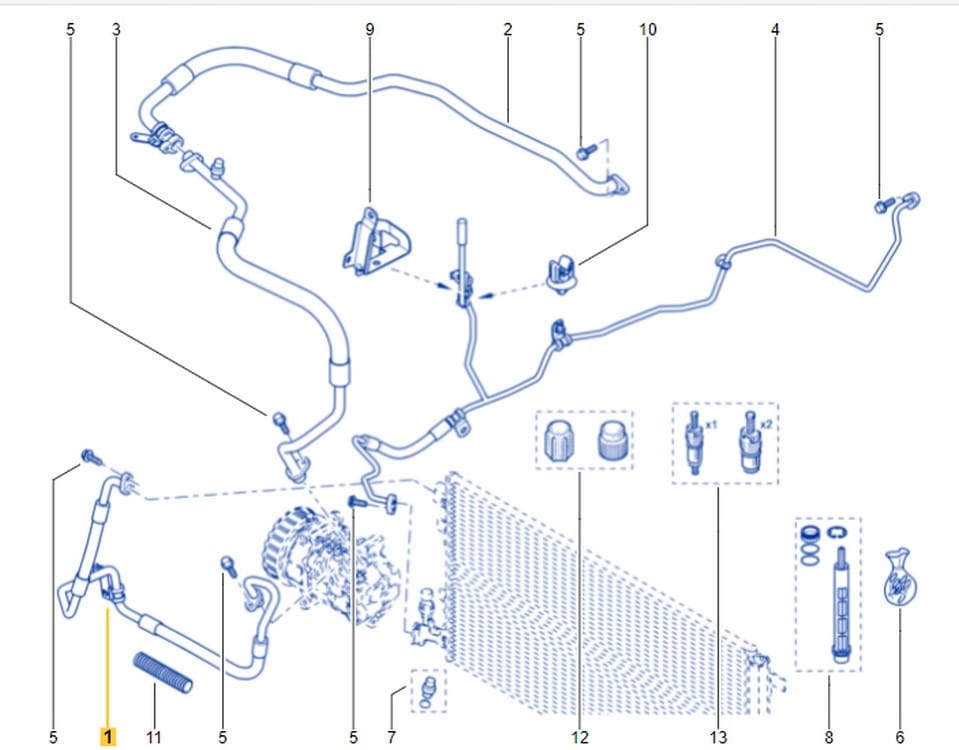 фото №2, 924900018r renault шланг кондиционера r megane iii 1.9dci оригинальный номер