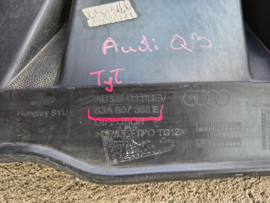 фото №9, Audi q3 накладка спойлер бампера задня 83a807568e