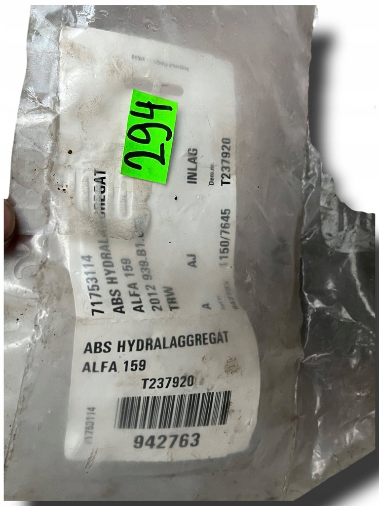 фото №8, Alfa romeo 159 насос abs 51828597 16234010 !j