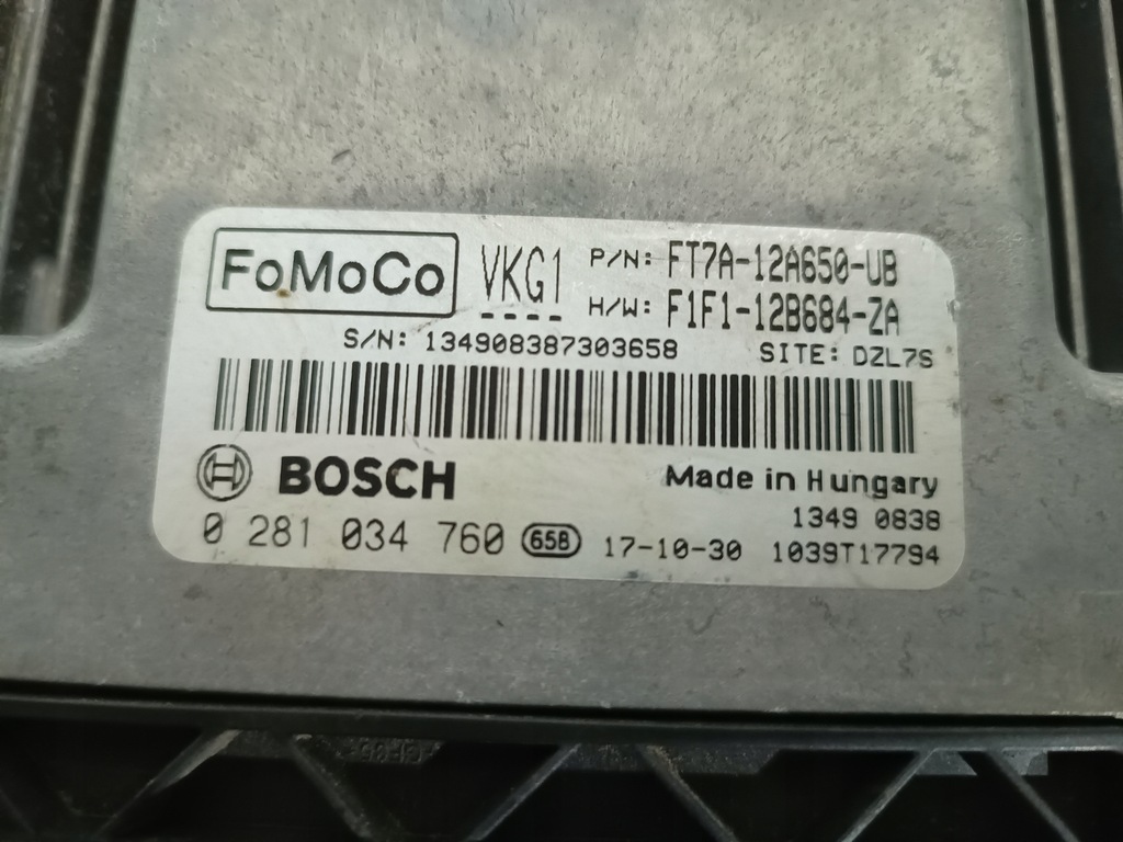 фото №3, Ford transit courier - бортовий комп'ютер двигуна ecu