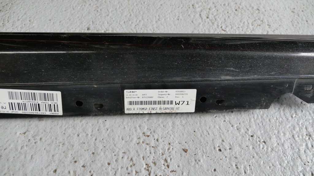 фото №12, Bmw f20 накладки молдинг порог пороги пороговые mpakiet левая правая black 475