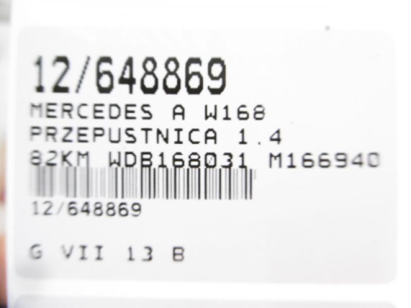 фото №8, W168 дроссельная заслонка a1661411225 1,4