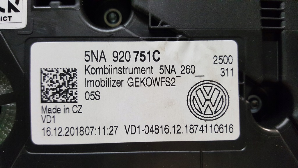 фото №13, Лічильник прилади- дизель- vw tiguan tiguan allspace 5na920751c демонтаж