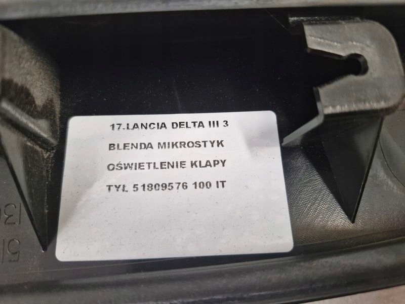 фото №9, Lancia delta 3 iii накладка ручка микровыключатель крышки задняя освещение номерного знака