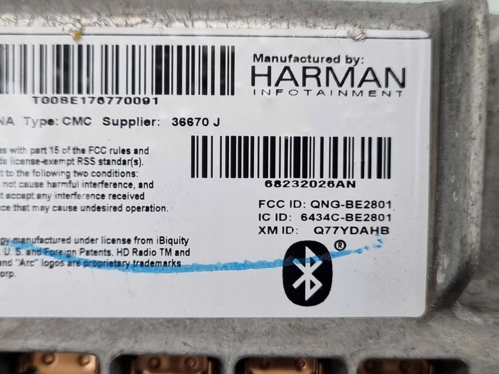 фото №3, Chrysler pacifica 2017 модуль / блок керування bluetooth