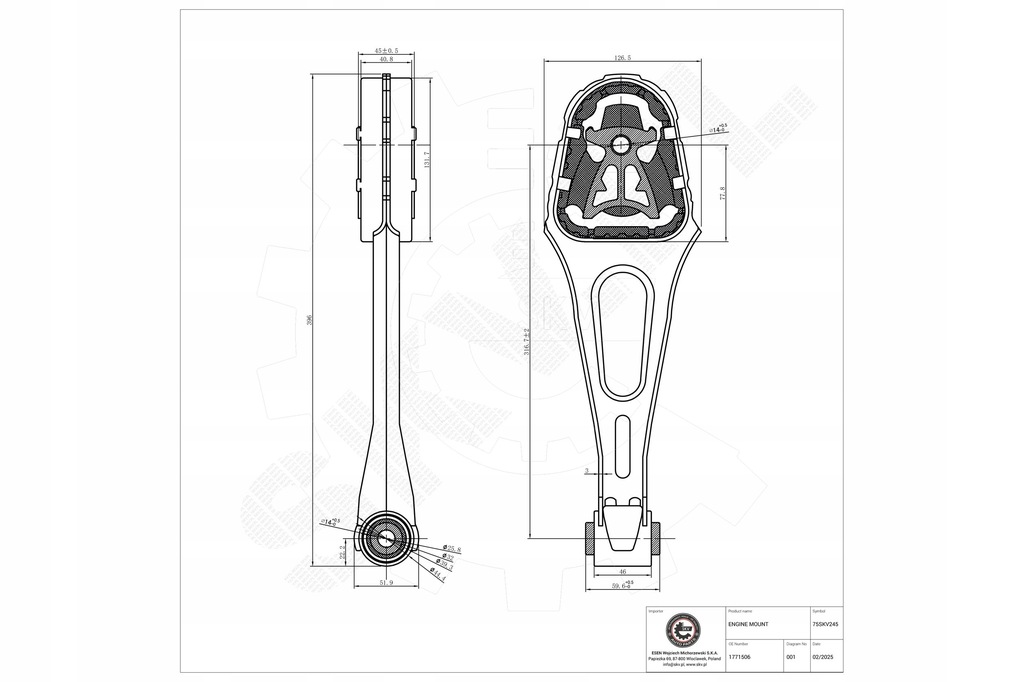 фото №1, Skv подушка двигателя - ford tourneo transit - 1771506