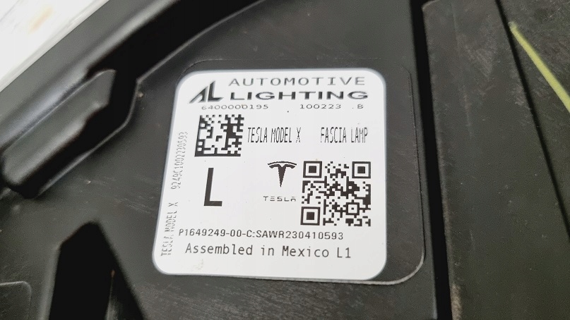 фото №5, Противотуманная фара drl левый led tesla x plaid europa