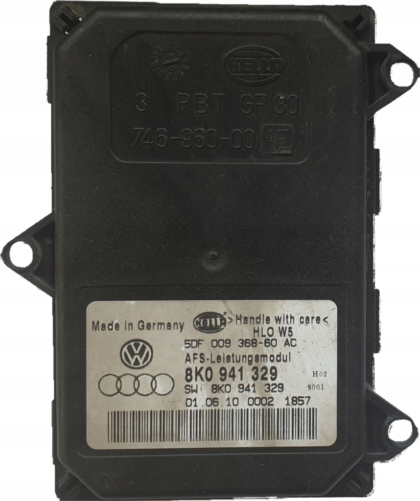 фото №1, Оригинал модуль поворота audi a4 s4 afs 8k0941329 5df00936860
