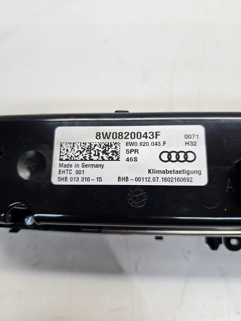 фото №7, Панель кліматронік audi a4 b9 a5 8w 8w0820043f